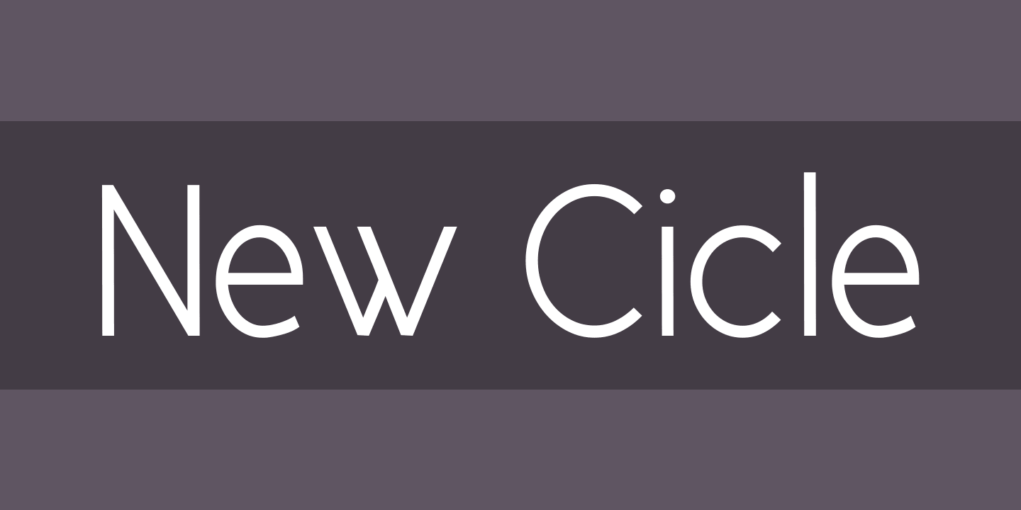 Beispiel einer New Cicle Fina Italic-Schriftart